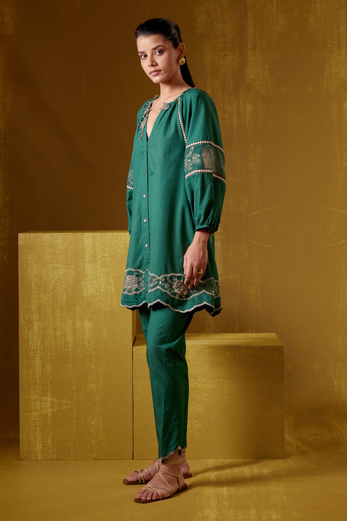 Nysa - Dark Green With Pants