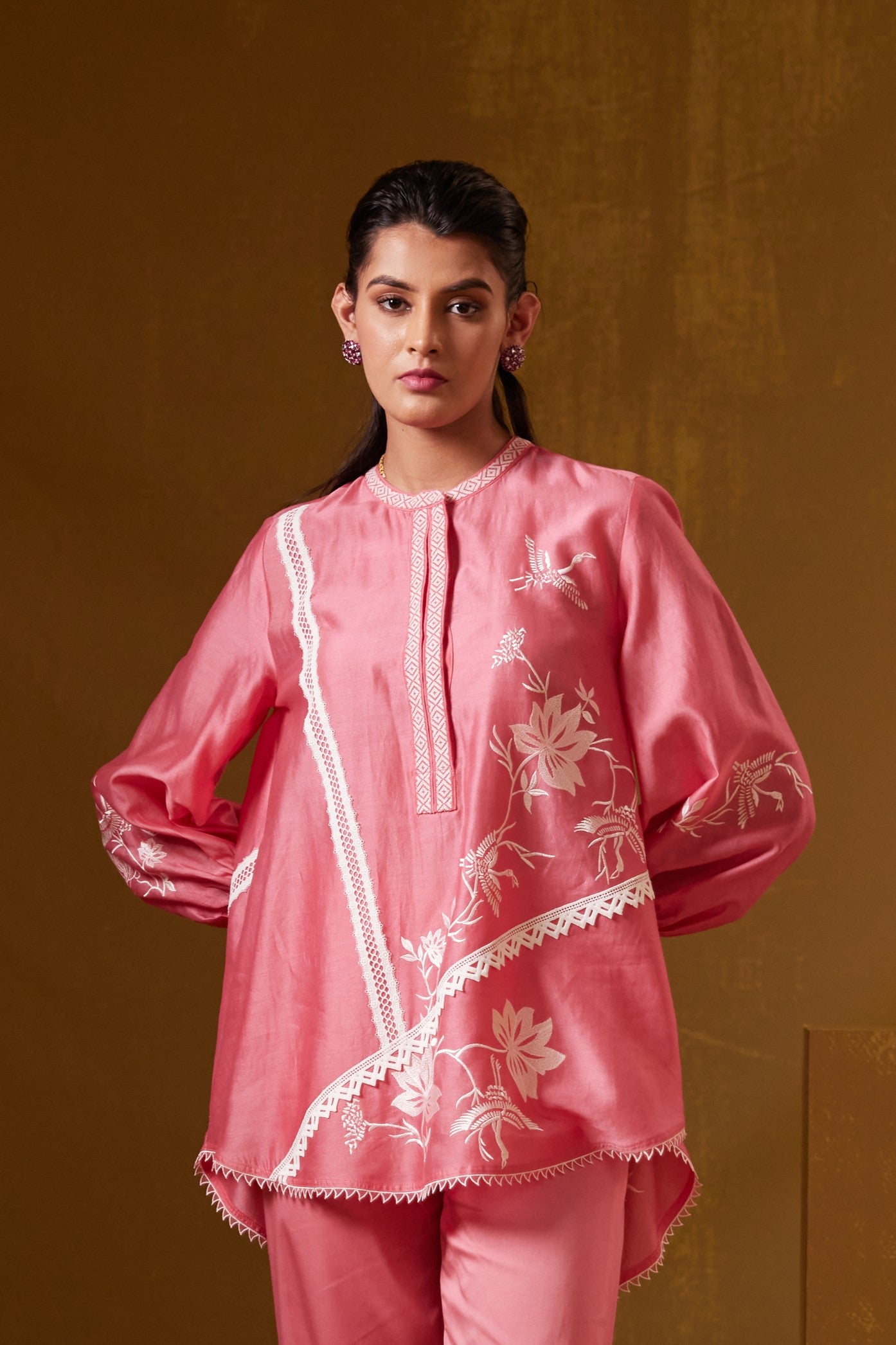 Asha - Pink Embroidery