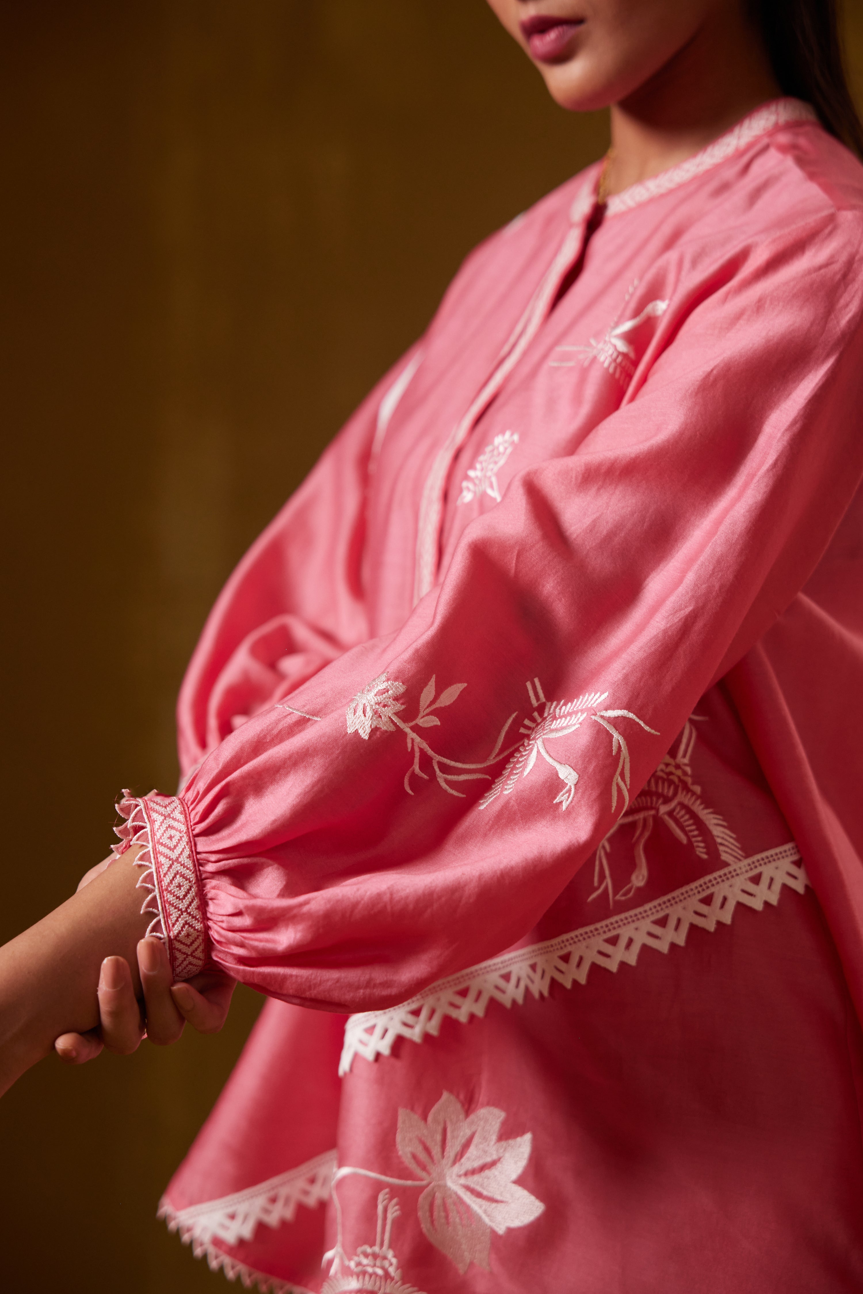 Asha - Pink Embroidery