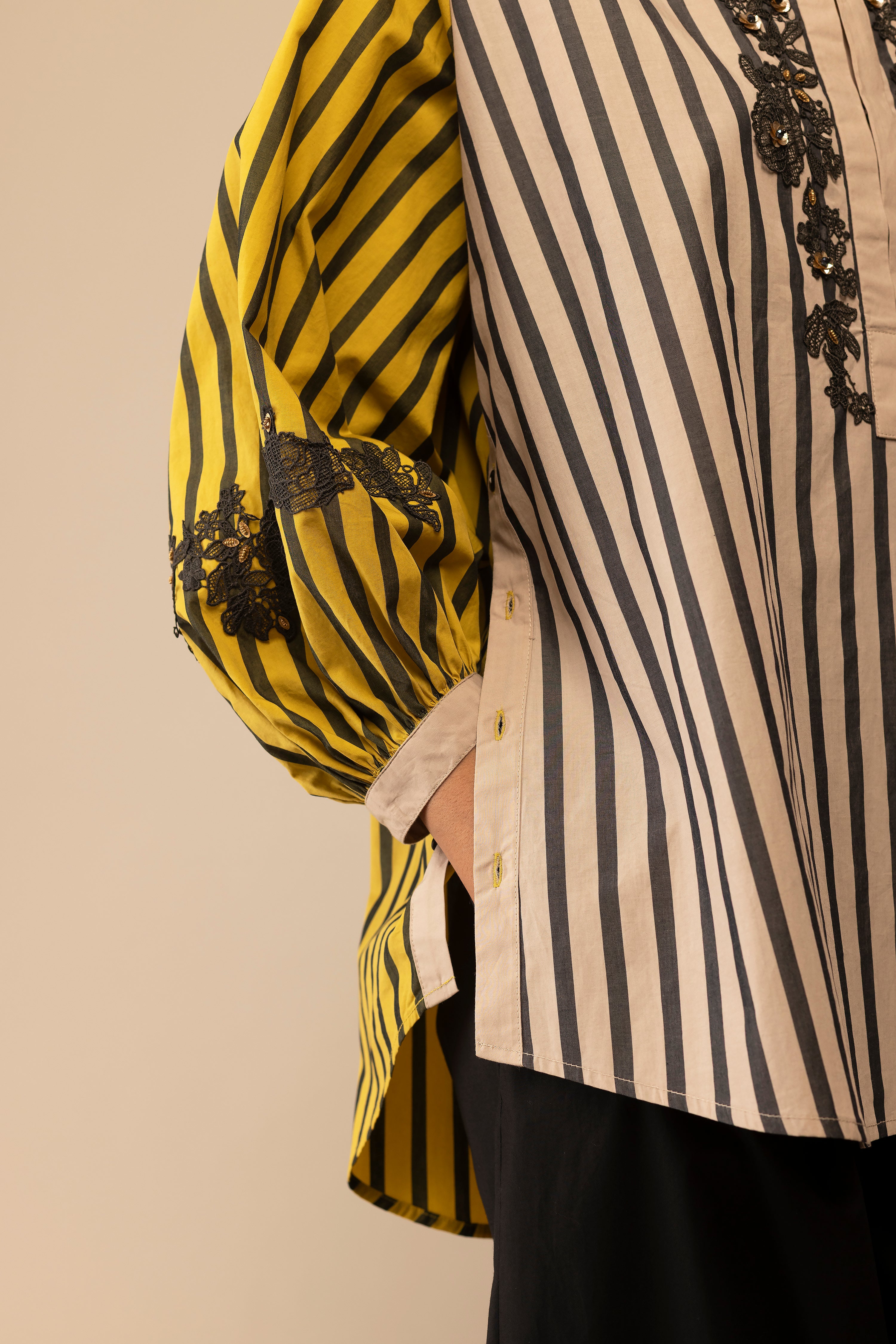 Asha - Mustard & Beige