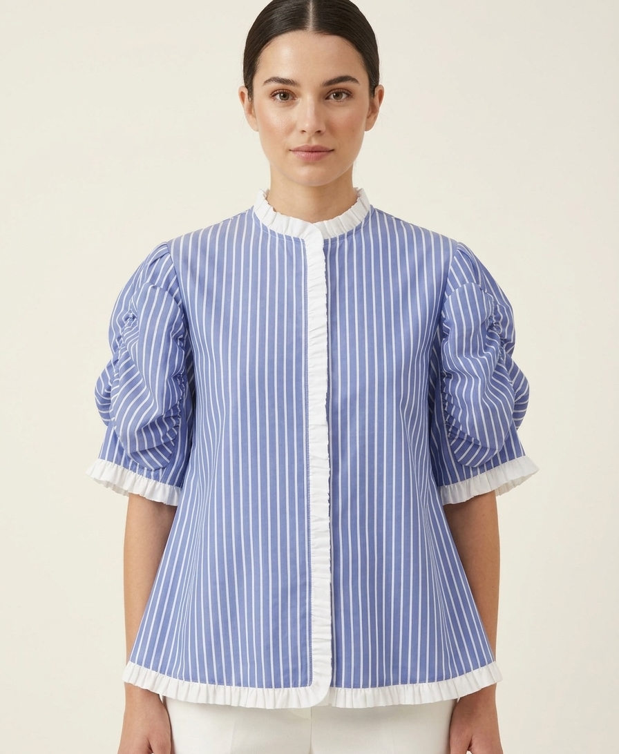 Merry Shirt- Blue stripe