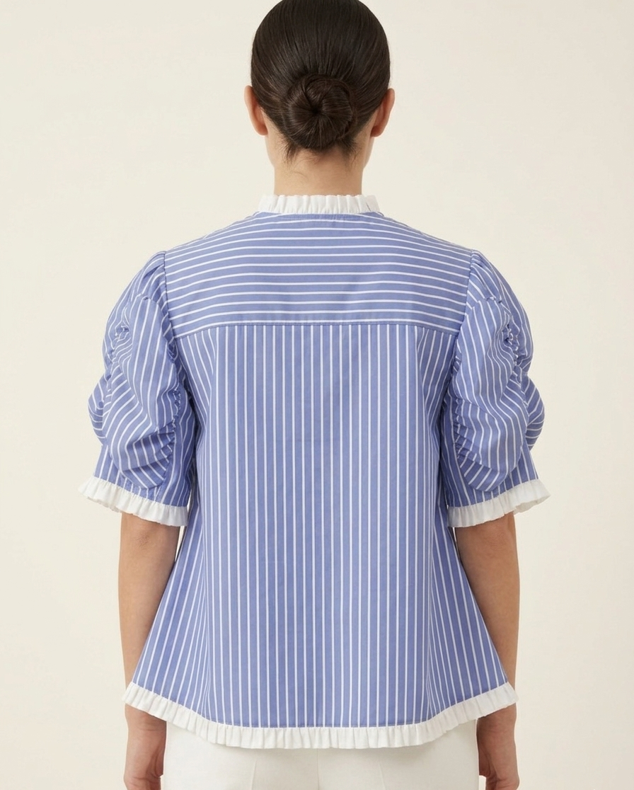 Merry Shirt- Blue stripe