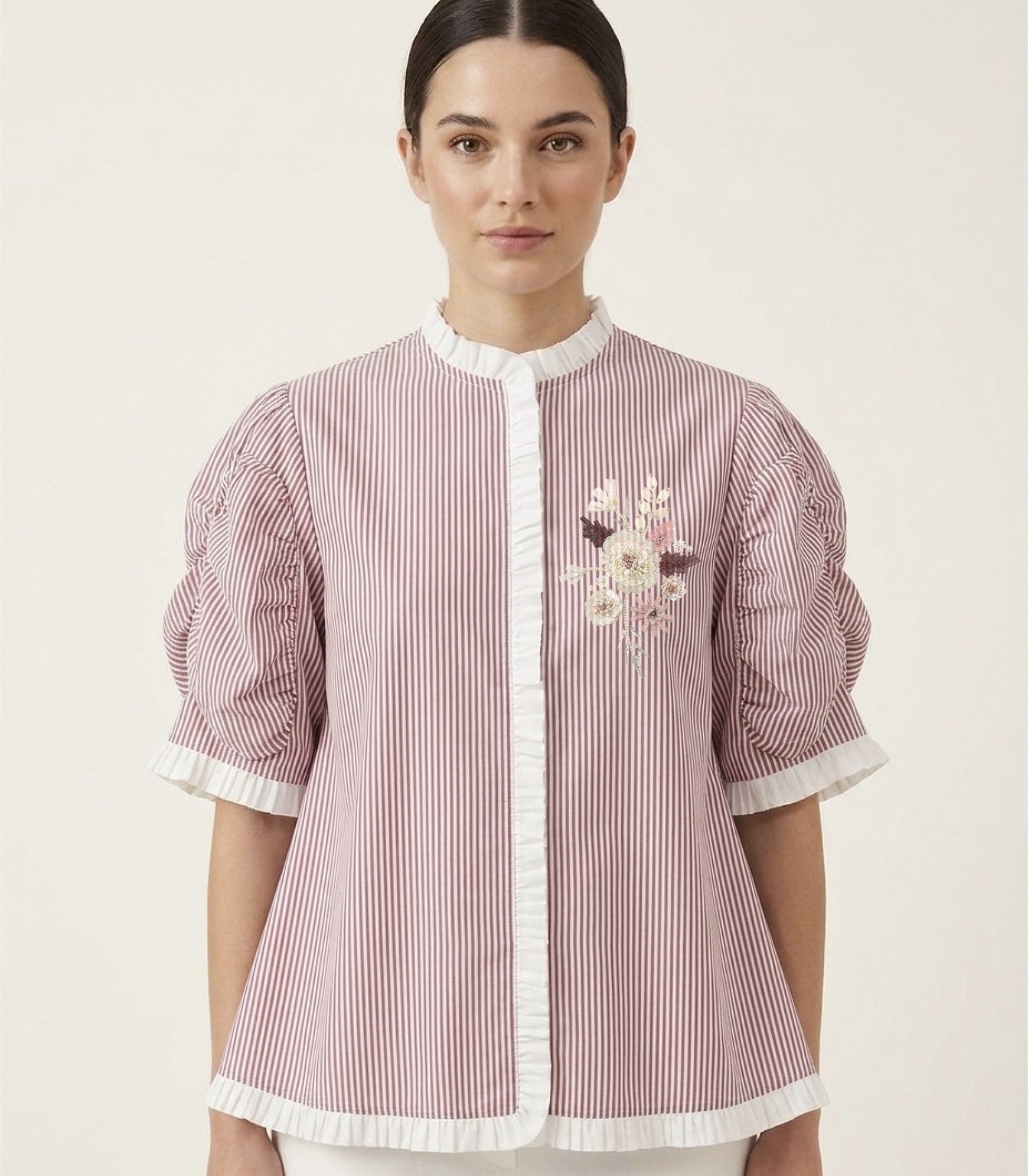 Merry Shirt- Pink Stripe