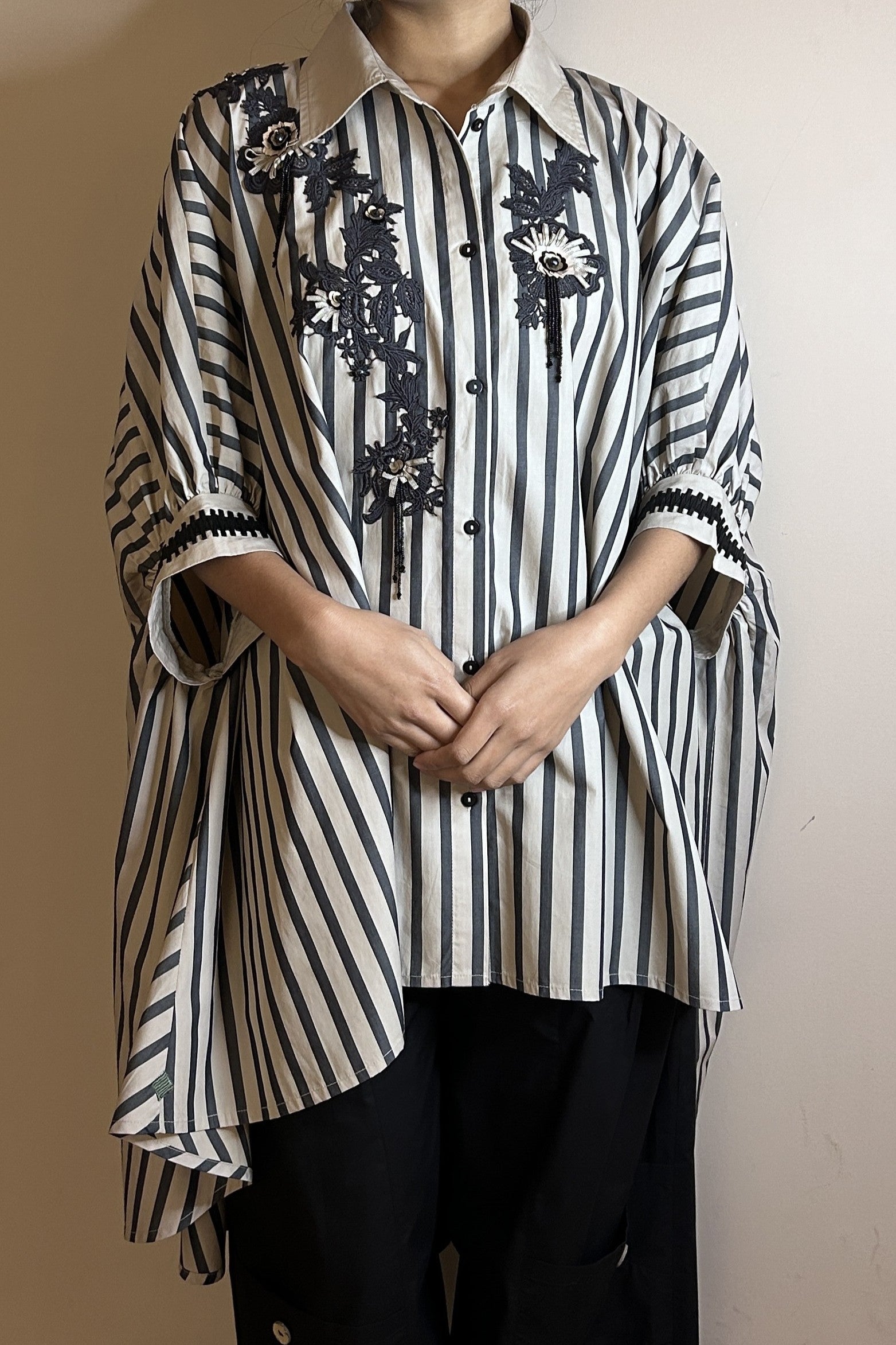 Manya - Beige Stripe