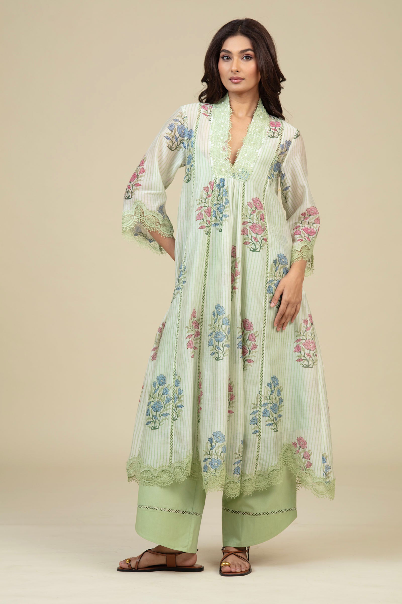 NEYA TUNIC - GREEN PRINT