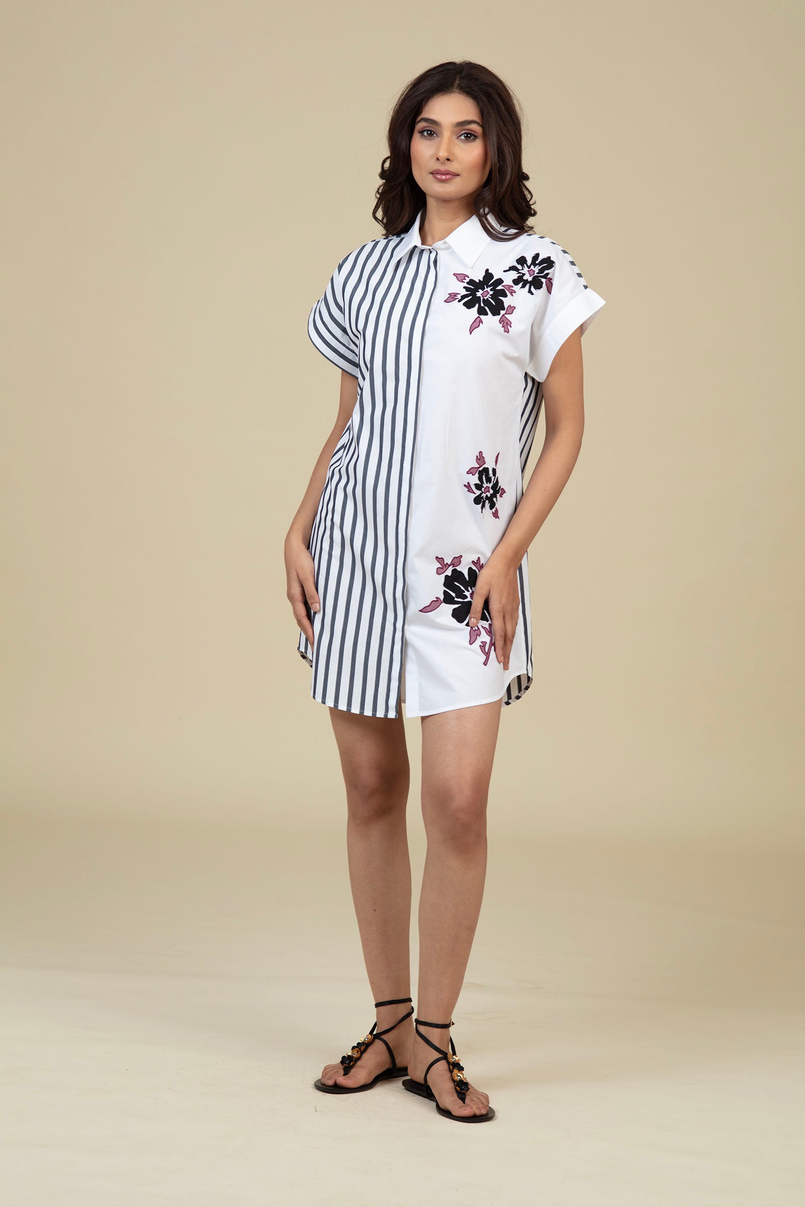 MELLISA TUNIC - BLACK & WHITE