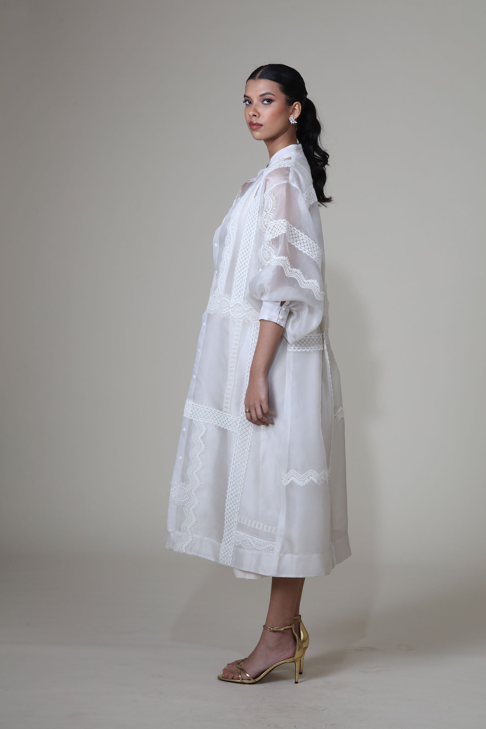 ANN JACKET - IVORY (With Slip Dress)