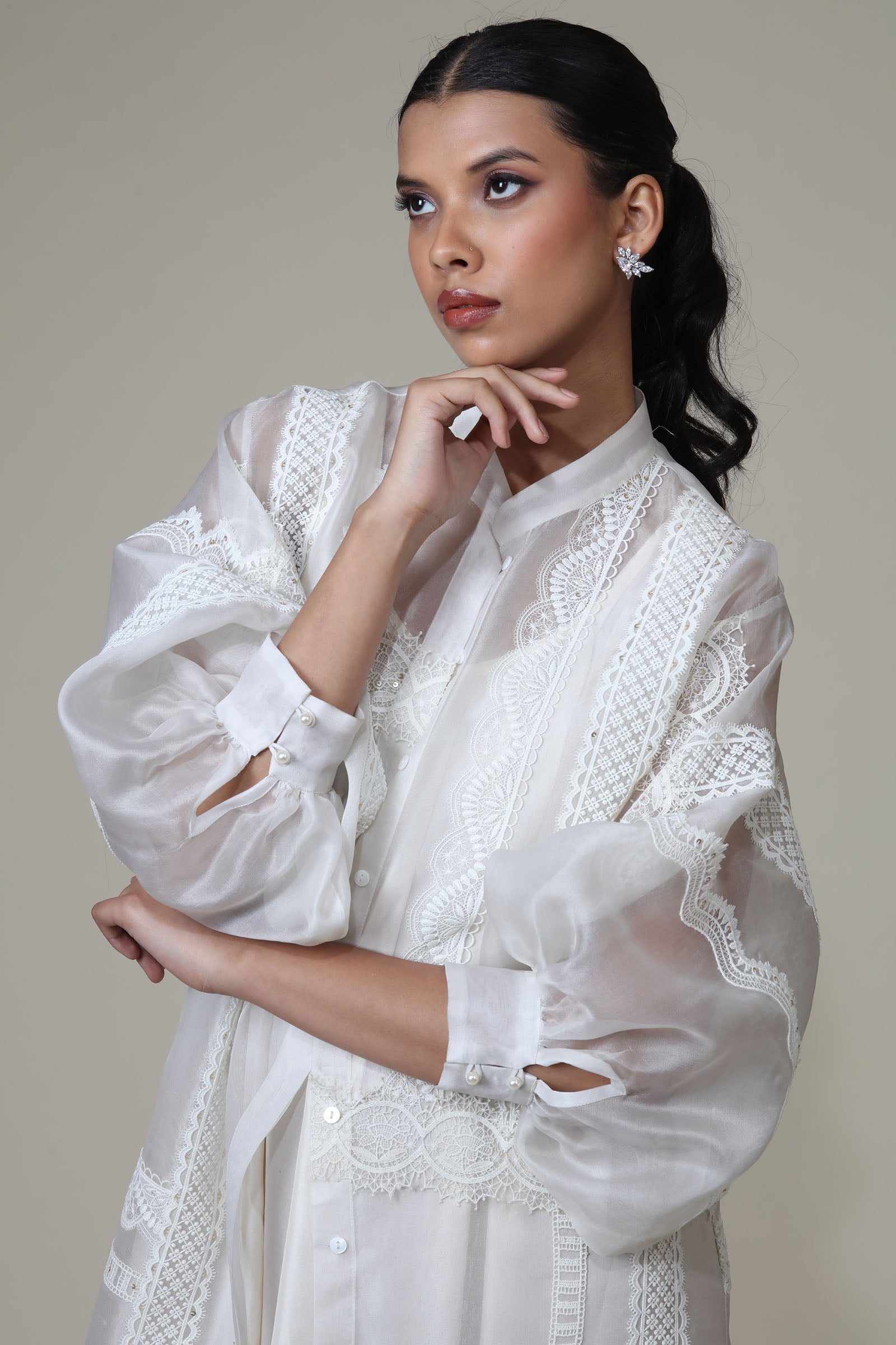 ANN JACKET - IVORY (With Slip Dress)