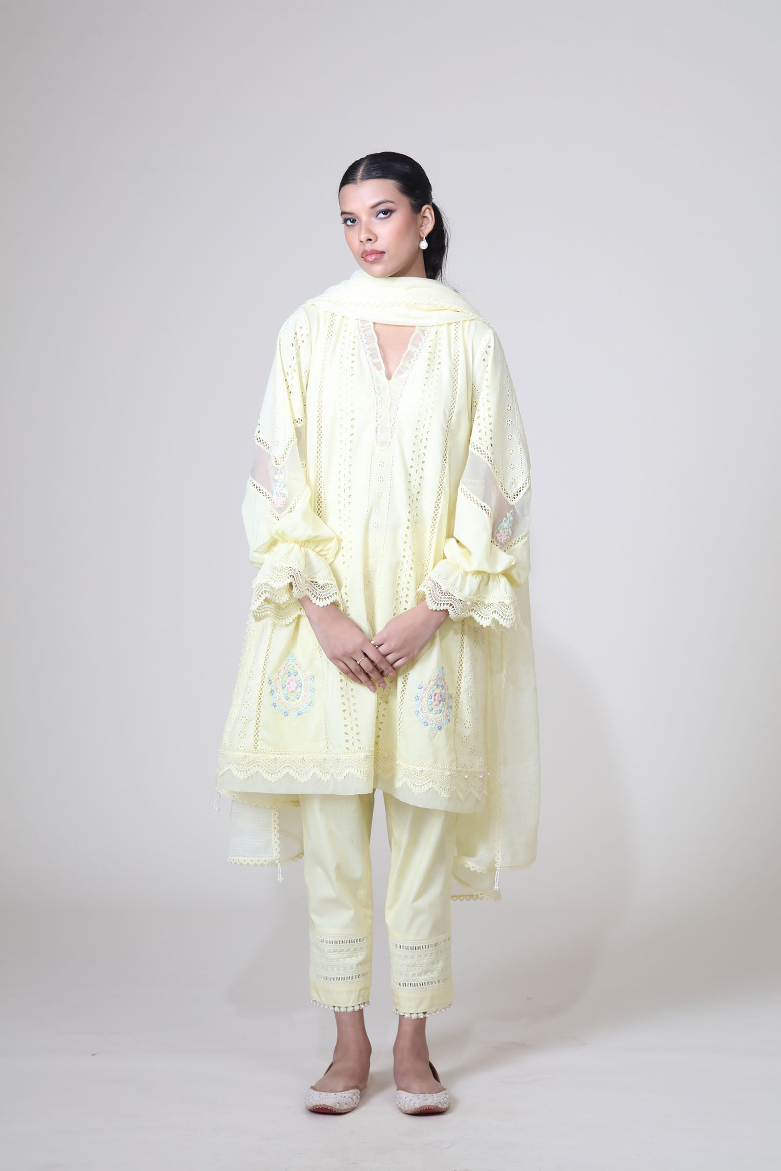 JASMINE KURTA SET - YELLOW
