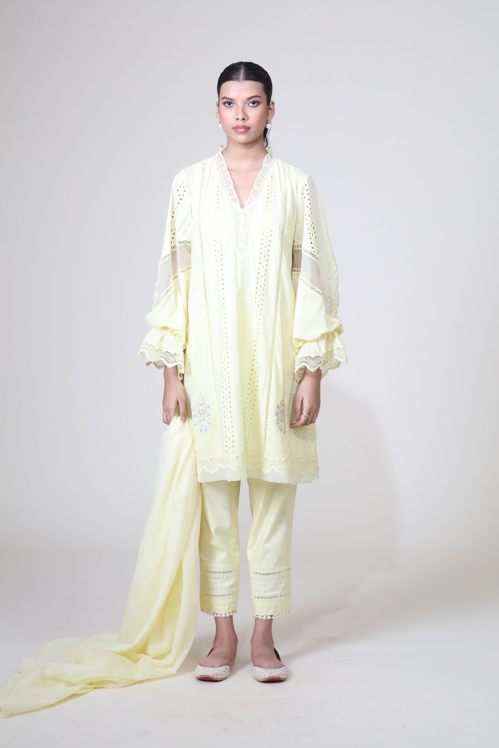 JASMINE KURTA SET - YELLOW