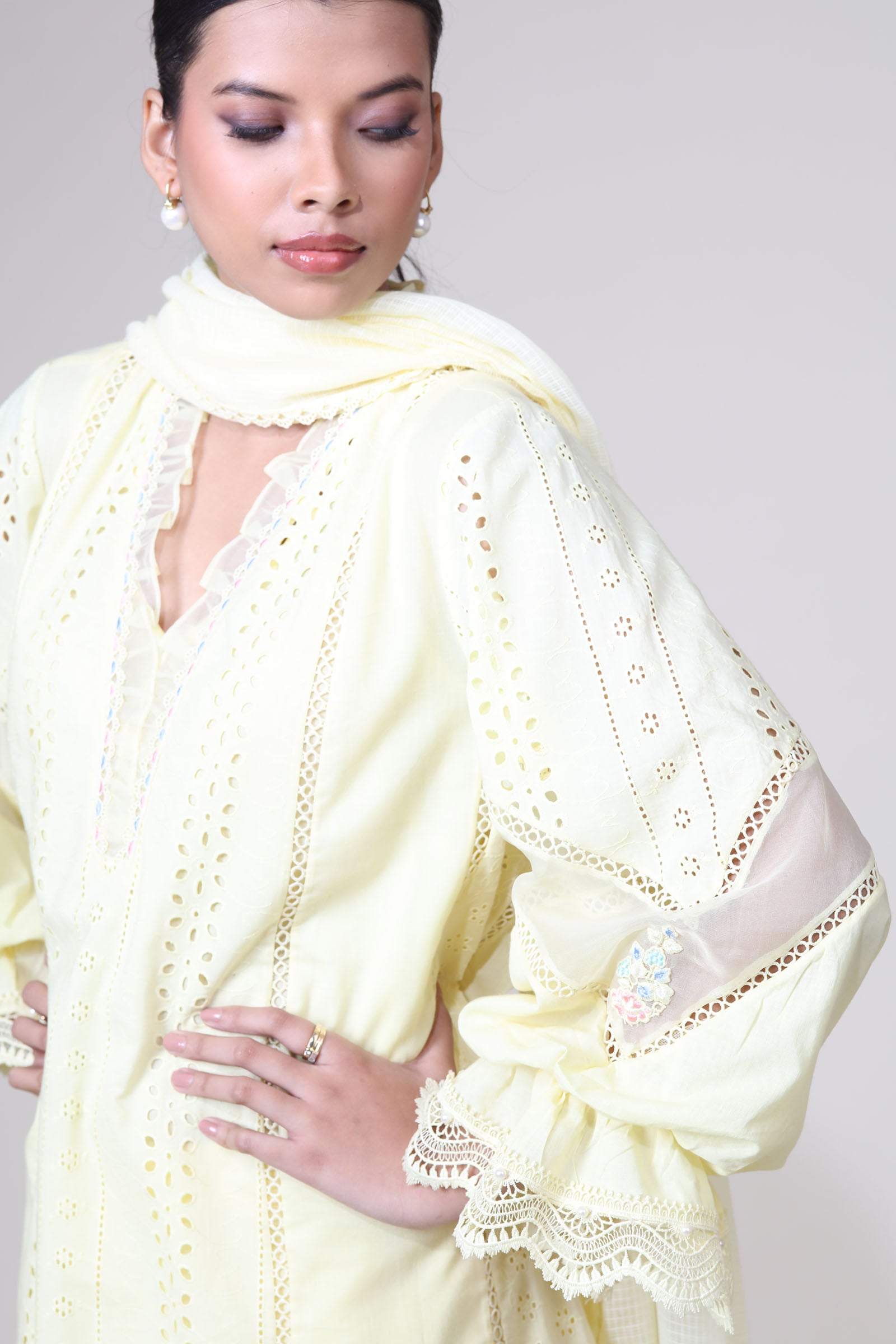 JASMINE KURTA SET - YELLOW