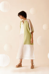 Neesa Dress - Sand/Green