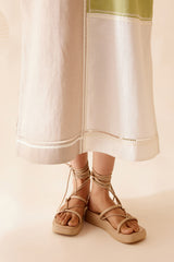 Neesa Dress - Sand/Green