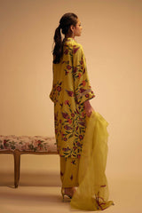 Tahira - Yellow Print Silk