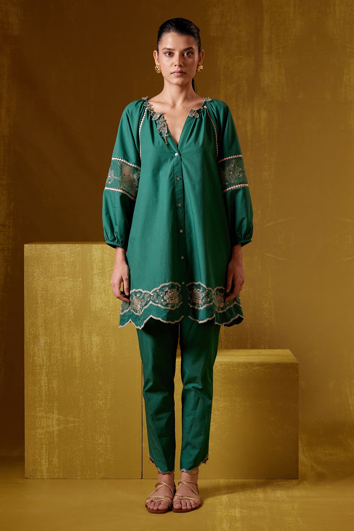 Nysa - Dark Green With Pants