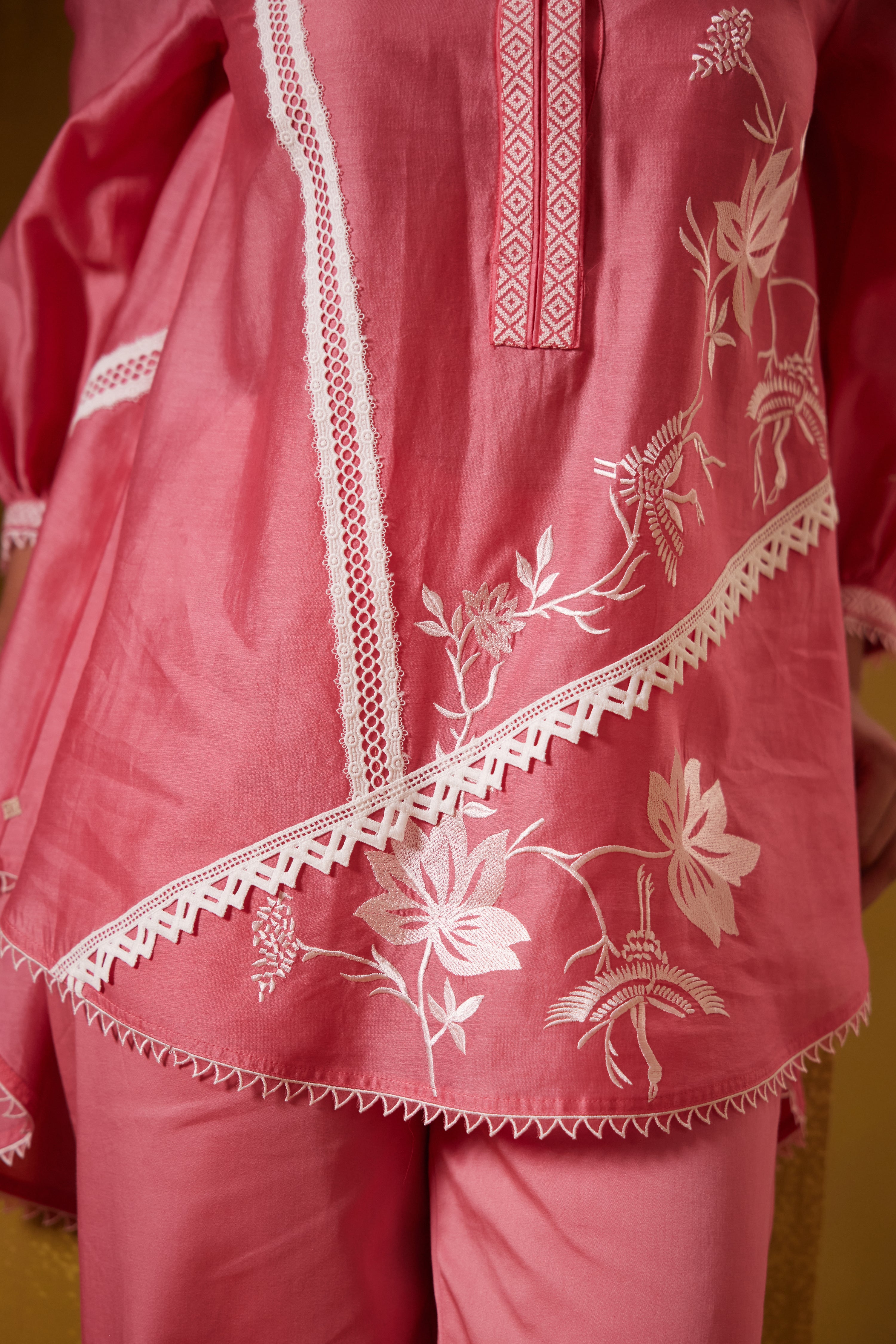 Asha - Pink Embroidery