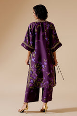 Sitara - Purple Print Silk