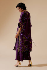 Sitara - Purple Print Silk