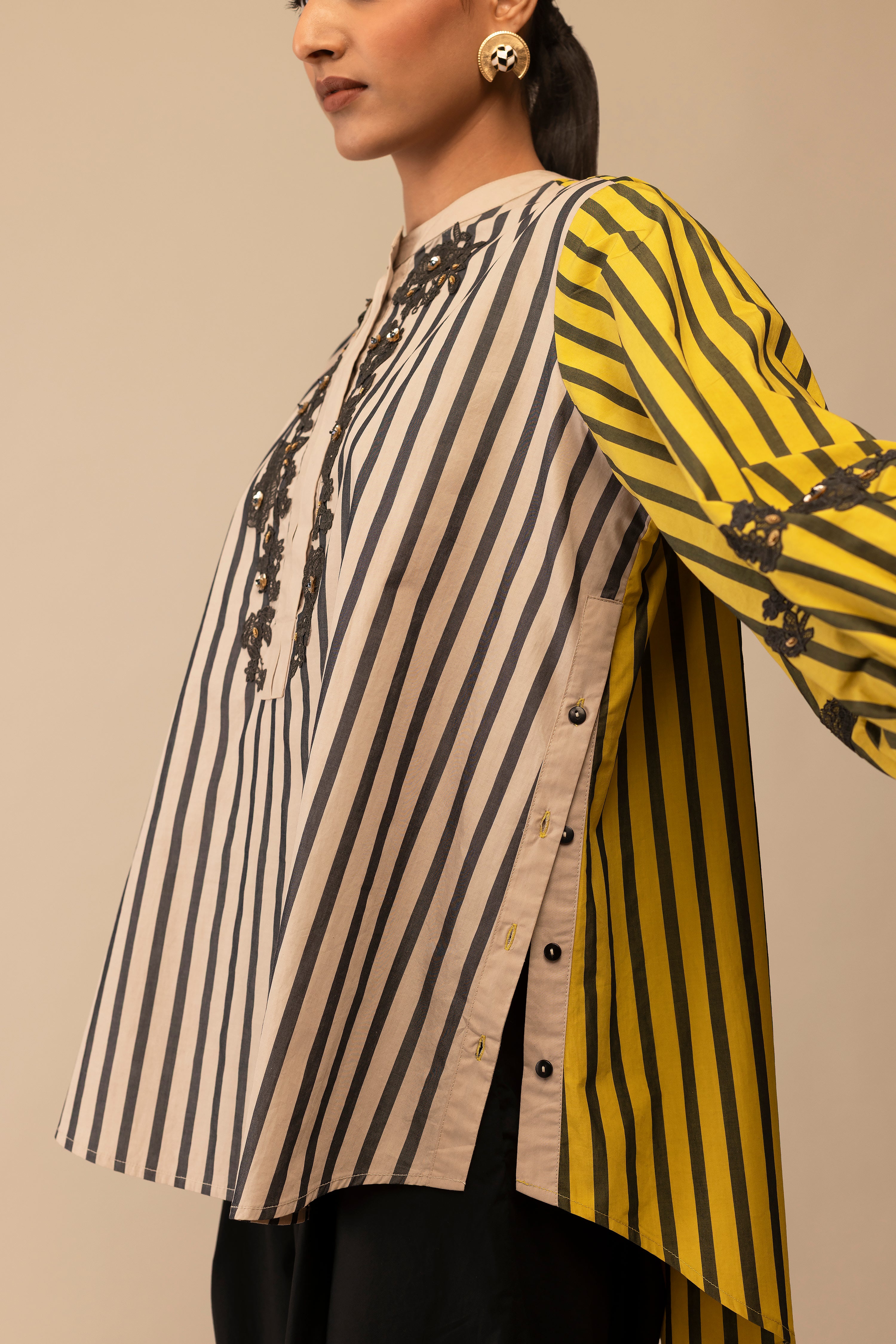 Asha - Mustard & Beige