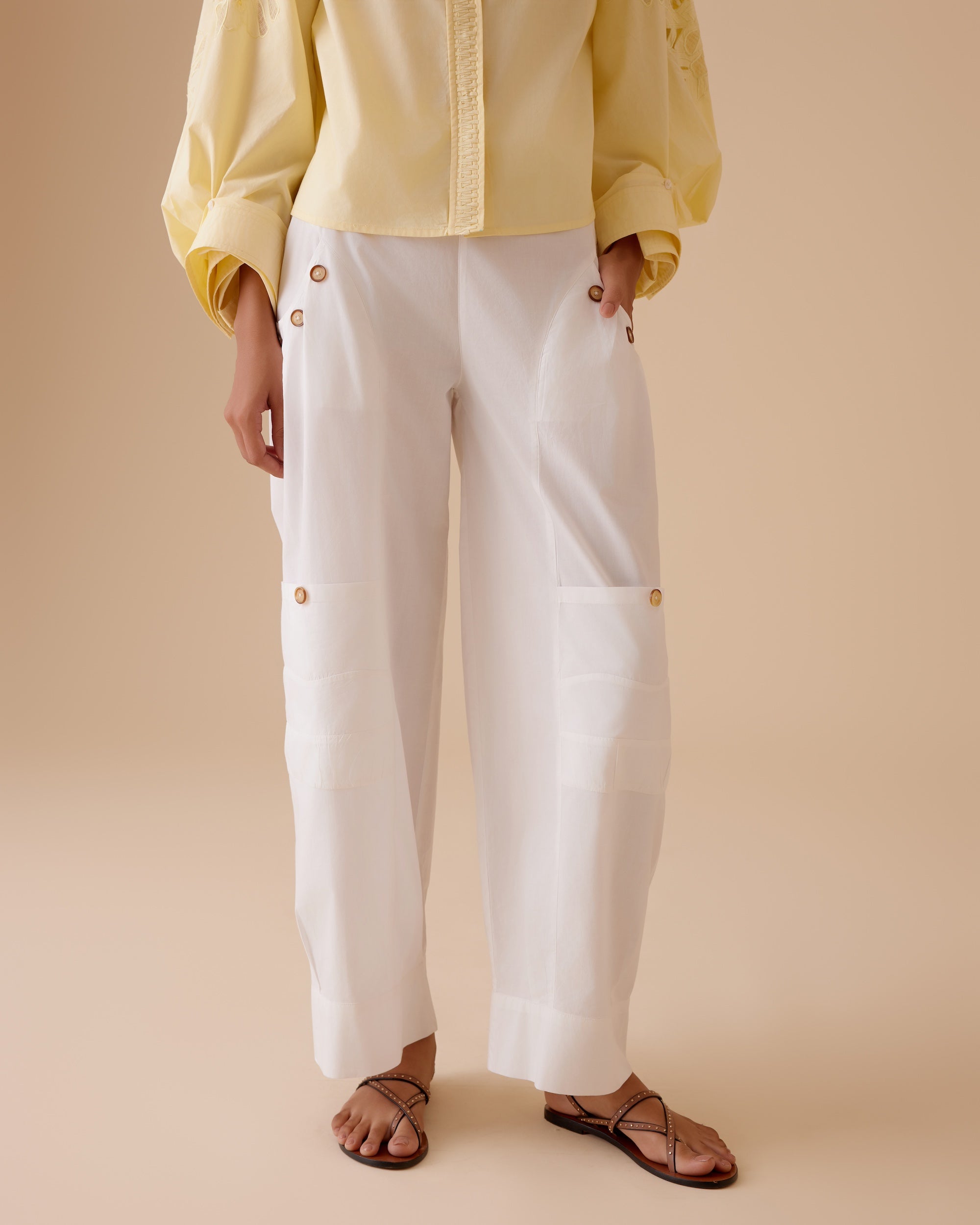 Manya Pants - White