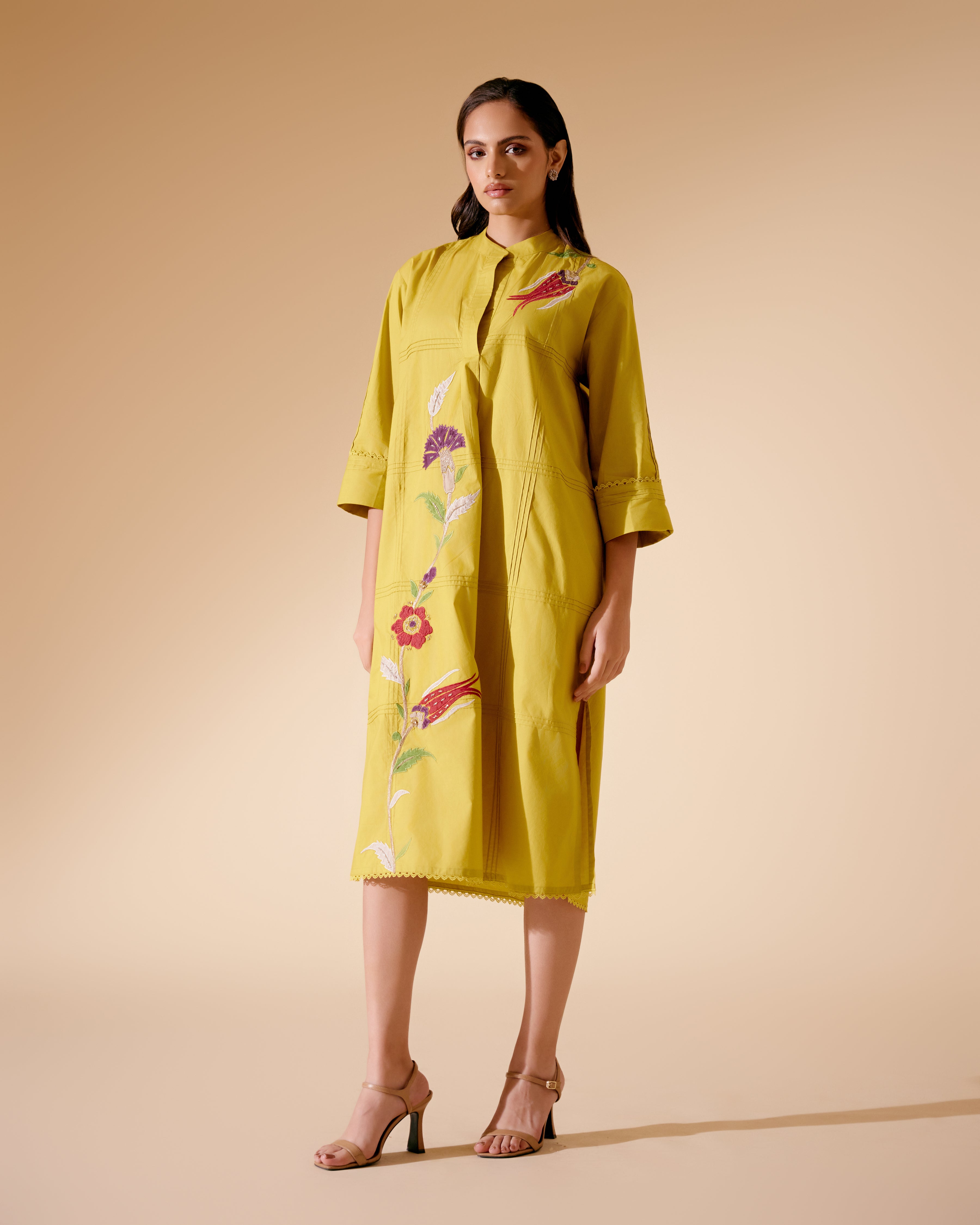 Neela Dress - Mustard