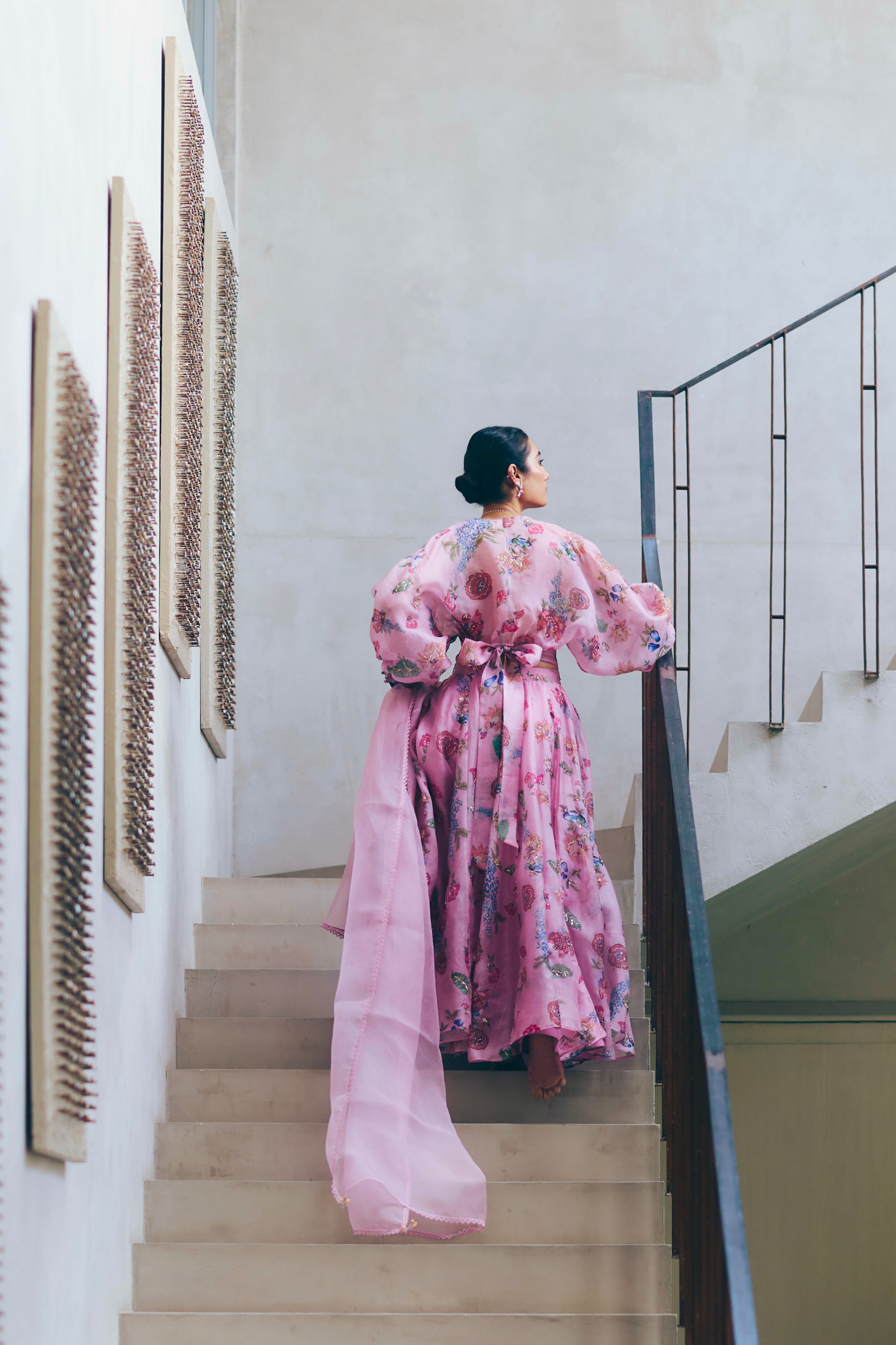 Amira Lehenga - Pink Print