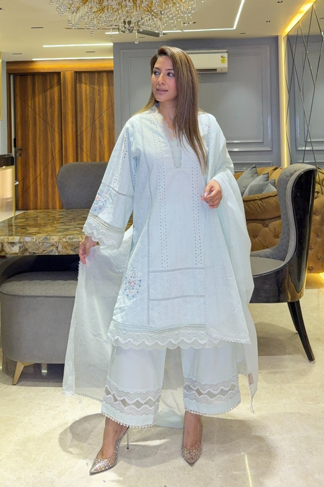 SAHIBA KURTA SET - MINT