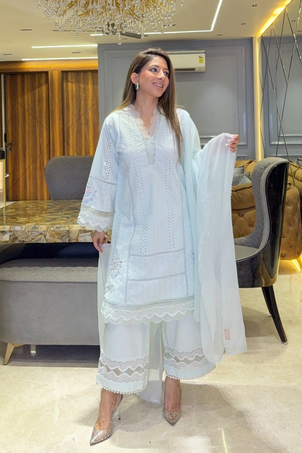 SAHIBA KURTA SET - MINT