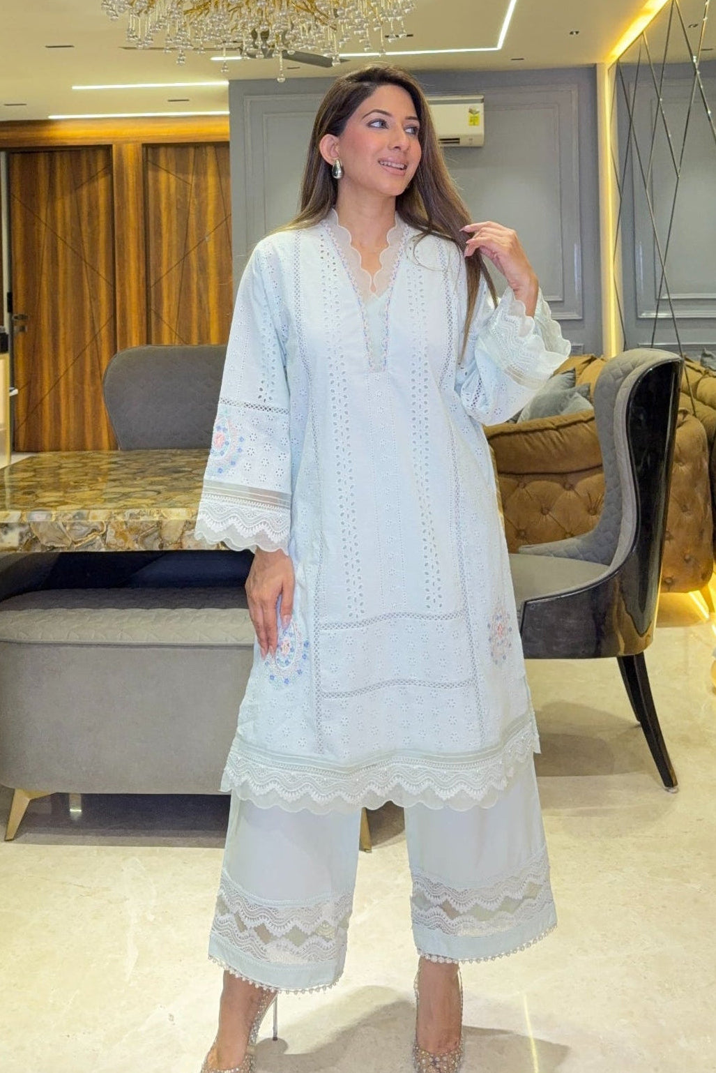 SAHIBA KURTA SET - MINT