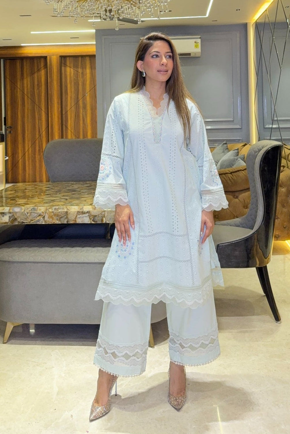 SAHIBA KURTA SET - MINT