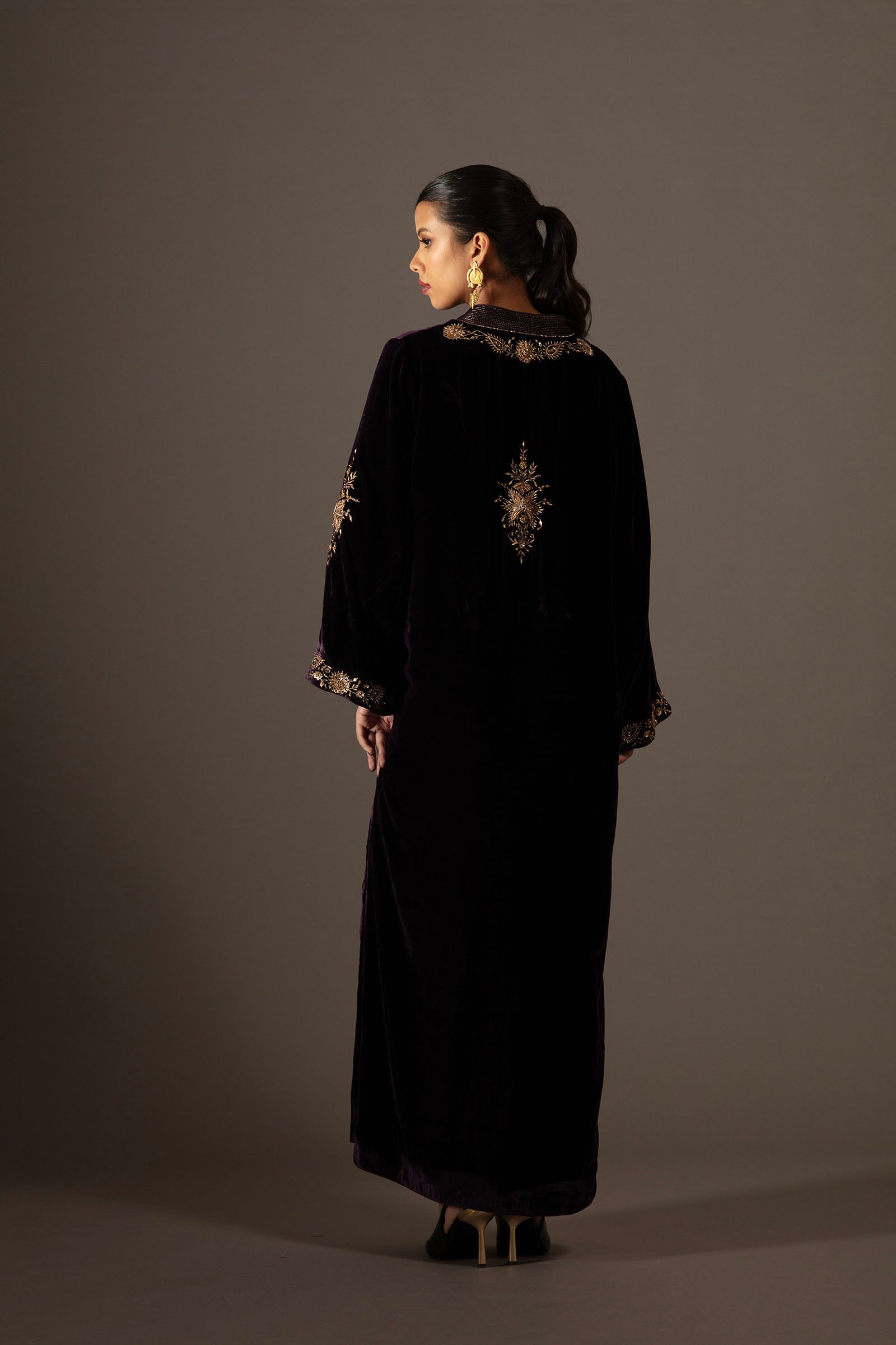 Anaya Long Velvet- Purple