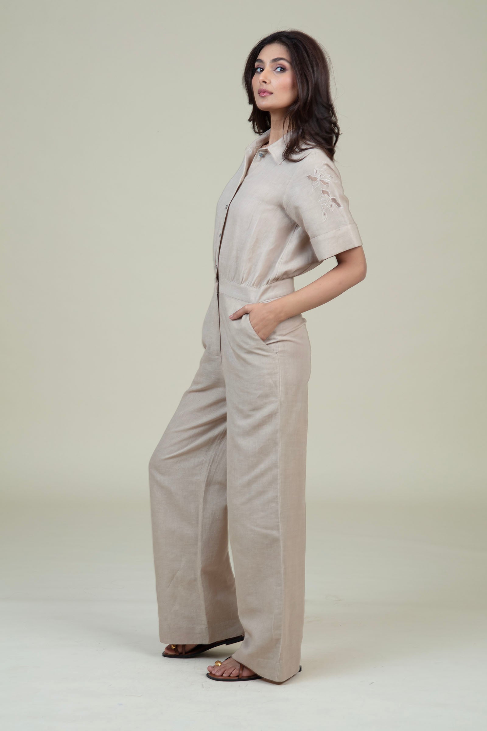 JANE JUMPSUIT - SAND