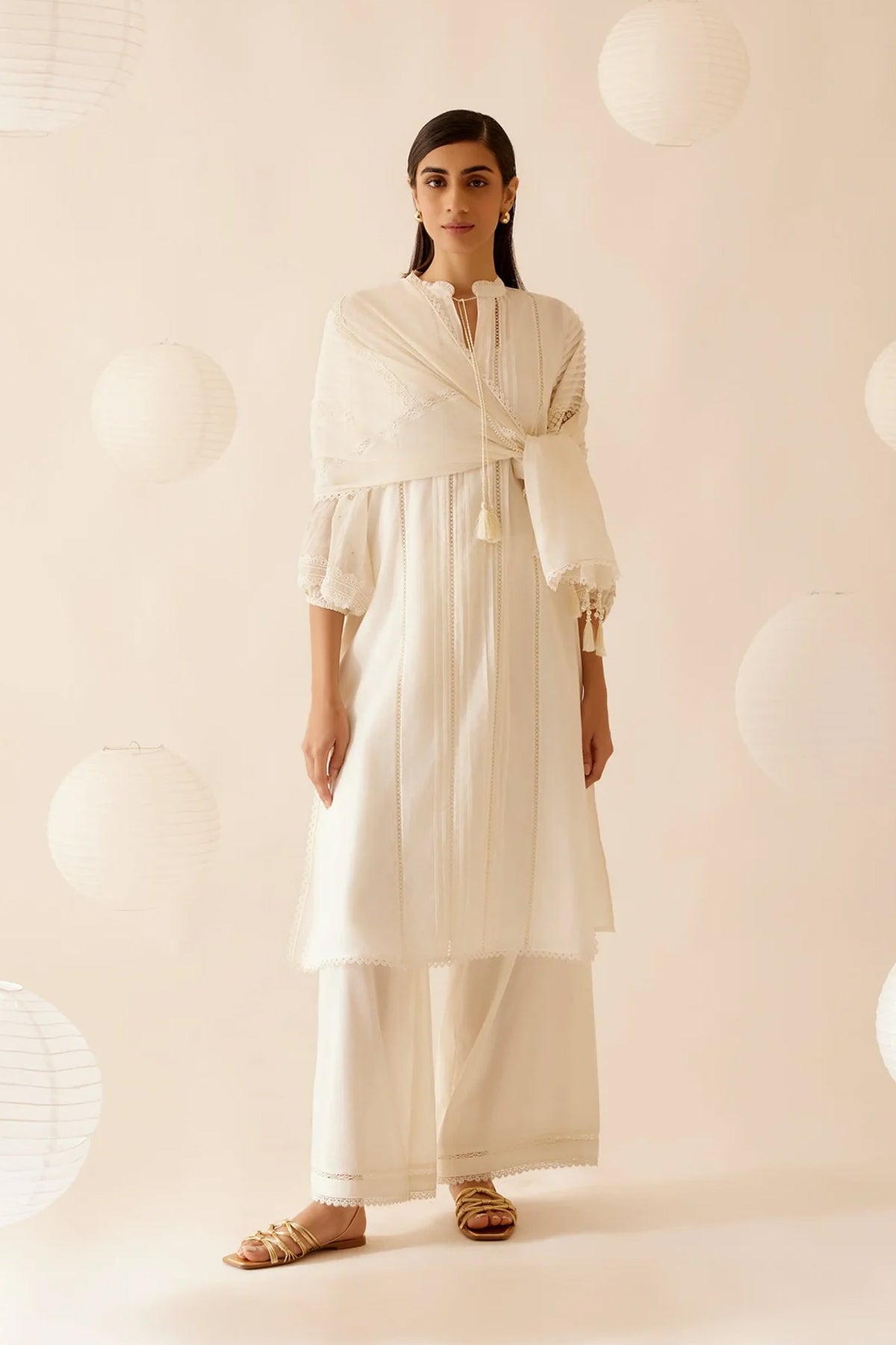 Cecile Kurta Set  - Ivory