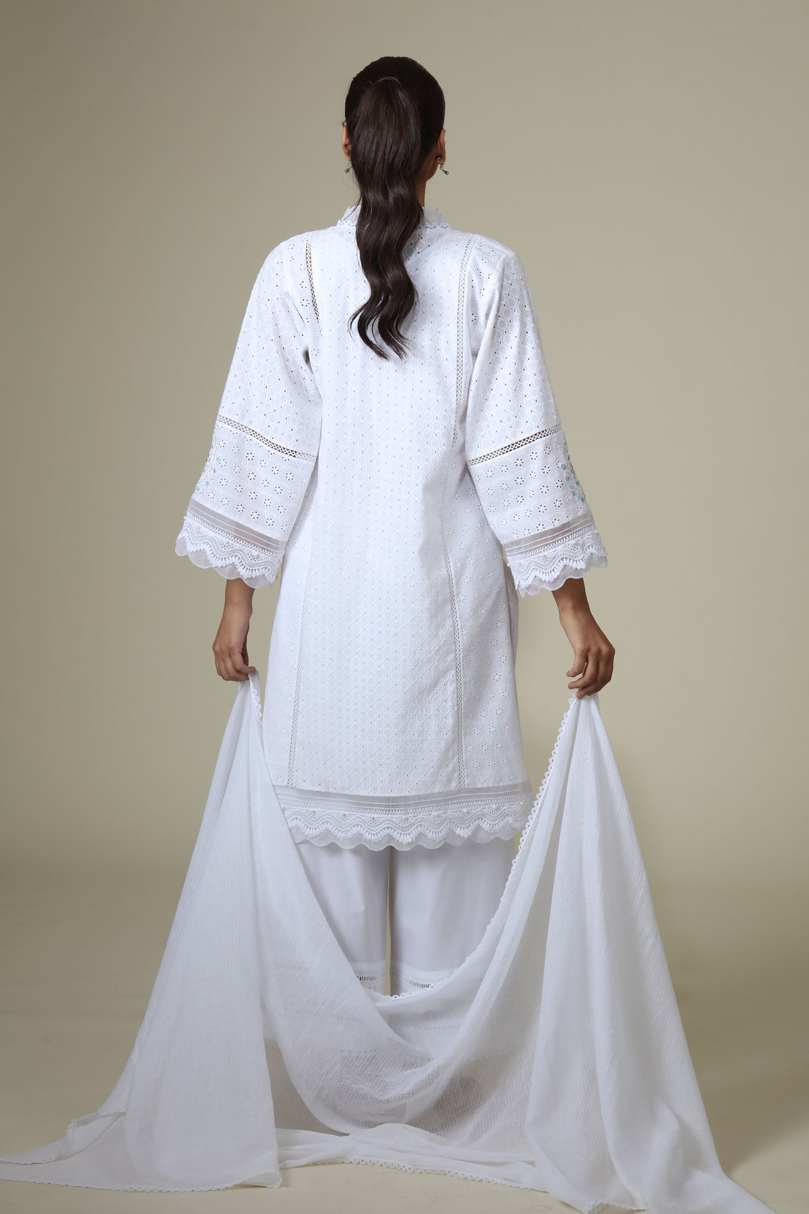 SAHIBA KURTA SET - WHITE