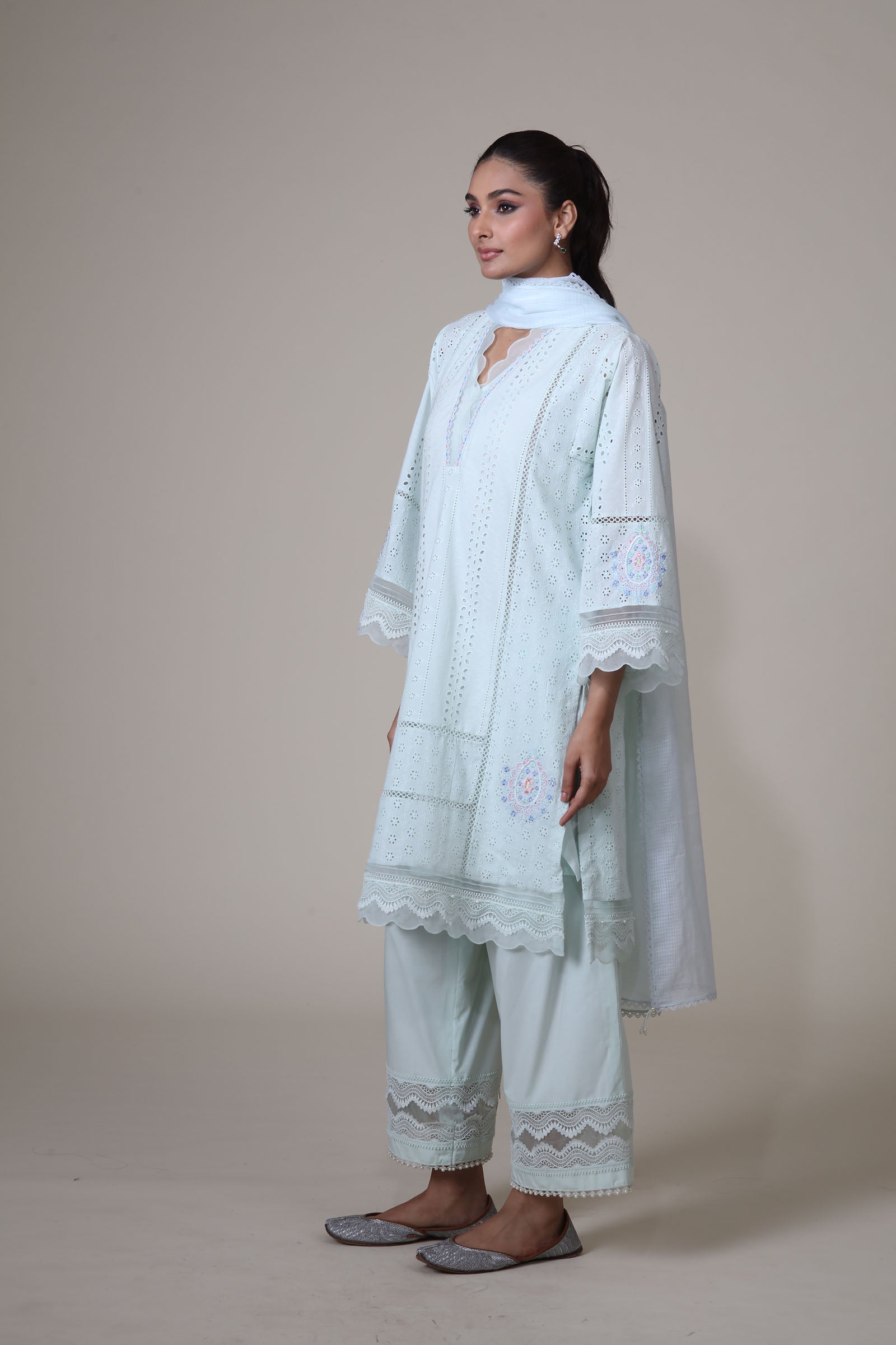 SAHIBA KURTA SET - MINT