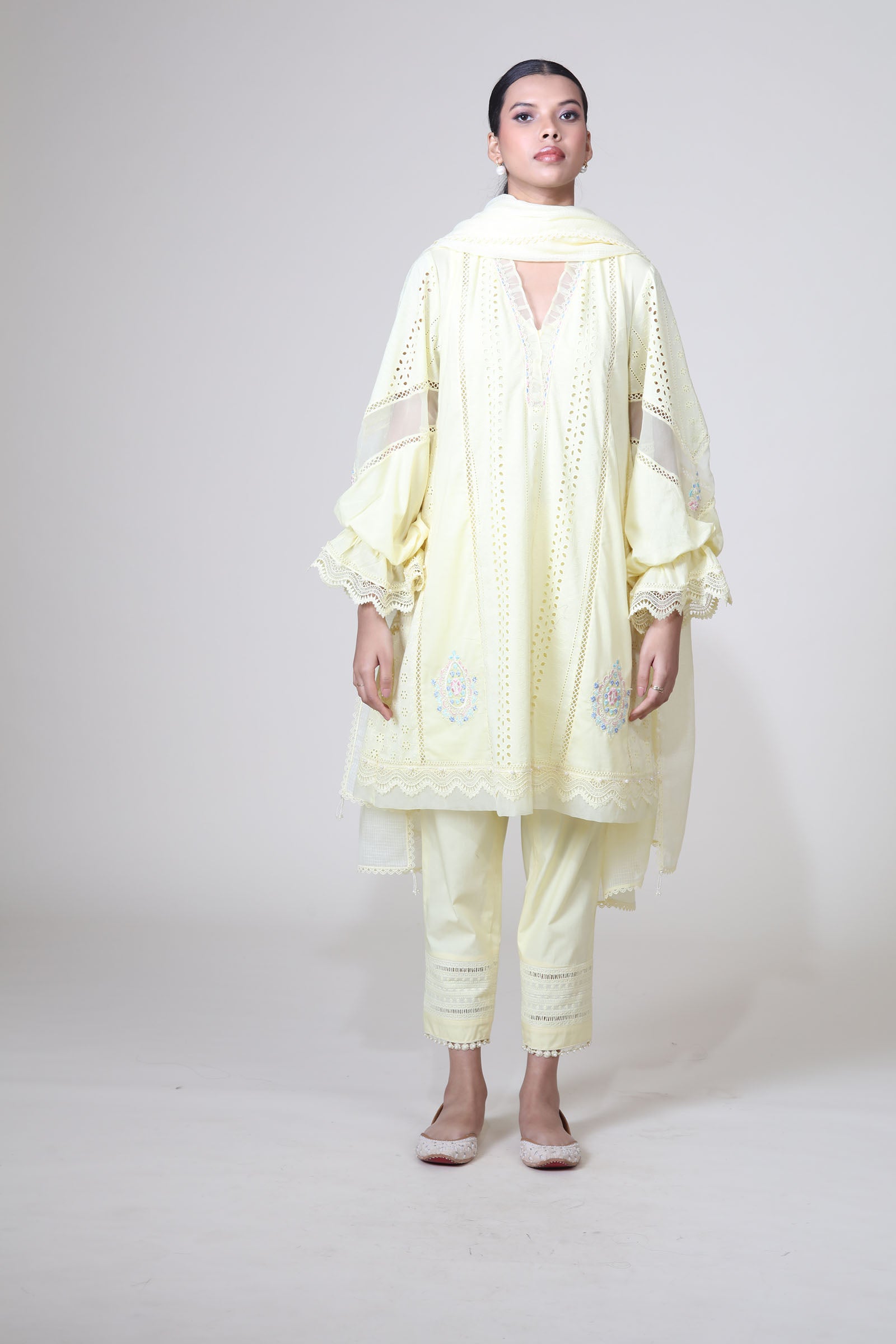 JASMINE KURTA SET - YELLOW