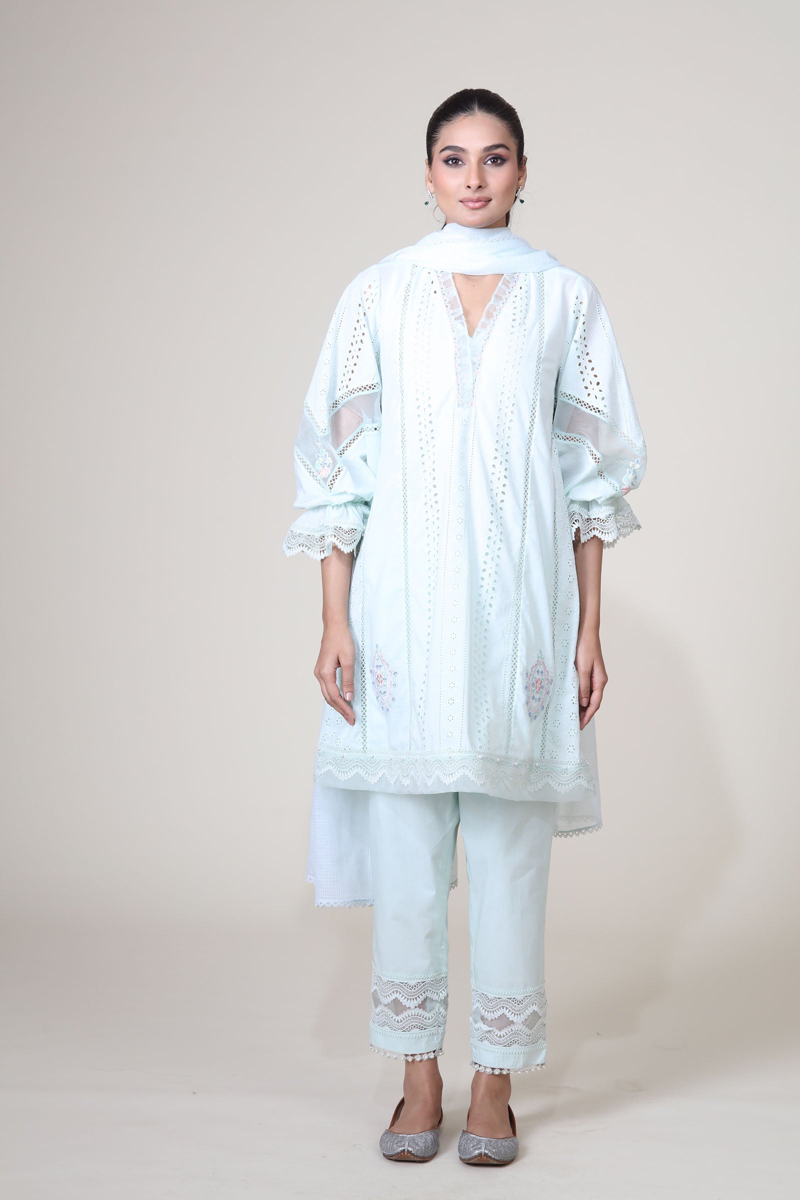 JASMINE KURTA SET - MINT