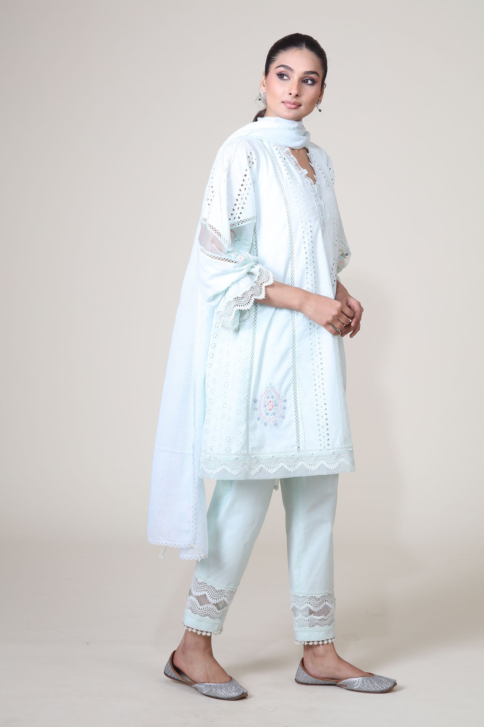 JASMINE KURTA SET - MINT